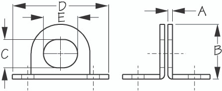 Sea Dog Marine - Stainless Steel Heavy Duty Angled Padlock Eyes (221160-1)