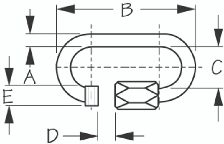 Sea Dog Marine - Stainless Steel Quick Link 4-1/8" - Sea-dog Line (153012) Sea Dog Marine - Stainless Steel Quick Link 4-1/8" - Sea-dog Line (153012)