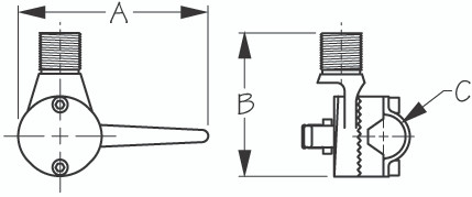 Sea Dog Marine - Stainless Steel Rail Mount Antenna Bracket (327145-1)