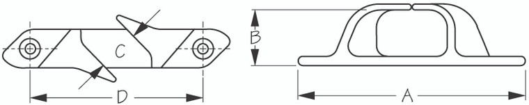 Sea Dog Marine - Stainless Steel Skene Chocks 6" (060065-1) Sea Dog Marine - Stainless Steel Skene Chocks 6" (060065-1)