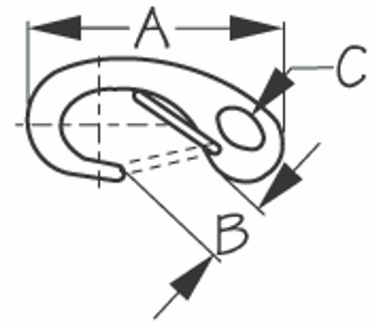 Sea Dog Marine - Stainless Steel Spring Gate Snap Hook 2" (154250-1) Sea Dog Marine - Stainless Steel Spring Gate Snap Hook 2" (154250-1)