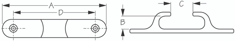 Sea Dog Marine - Stainless Steel Straight Chock 5" (060200-1) Sea Dog Marine - Stainless Steel Straight Chock 5" (060200-1)