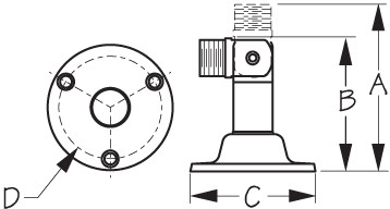 Sea Dog Marine - Stainless Steel Swivel Tall Antenna Base (329600-1)