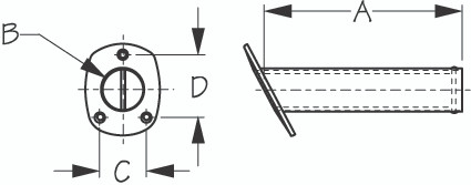 Sea Dog Marine - Stamped Stainless Steel Rod Holder (325170-1)