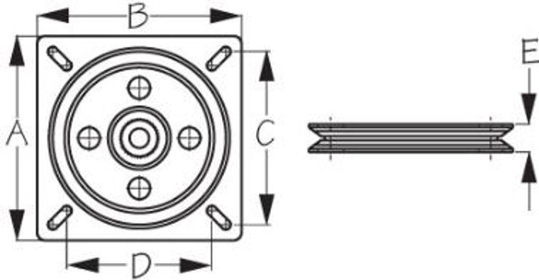 Sea Dog Marine - Steel Seat Swivl 6-1/2x6-1/2 (328550) Sea Dog Marine - Steel Seat Swivl 6-1/2x6-1/2 (328550)