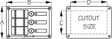 Sea Dog Marine - Switch Panel 3-circuit (425130-1)