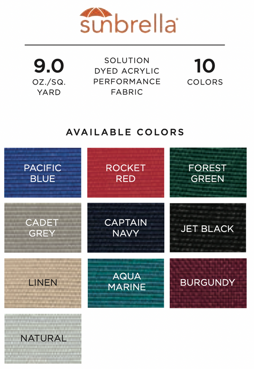 Taylormade - Pont Top Only Sunbrella 96"x56 (84005af)