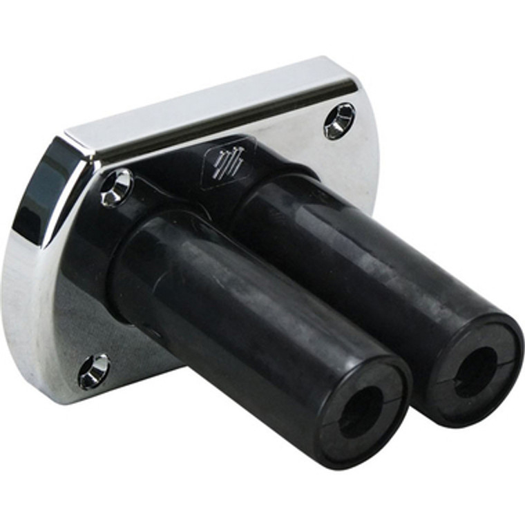 Uflex - Chrome Dual Through Hull Connector Flange (r8ch)