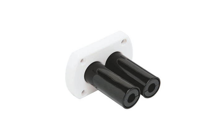 Uflex - White Dual Through Hull Connector Flange (r8w)
