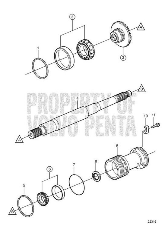 Volvo Penta - Shim Volvo - Volvo Penta (3850695)