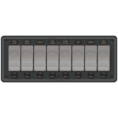 Navico Group Americas - Maro - 8 Switch Wp Panel Hor. - 8261-BSS