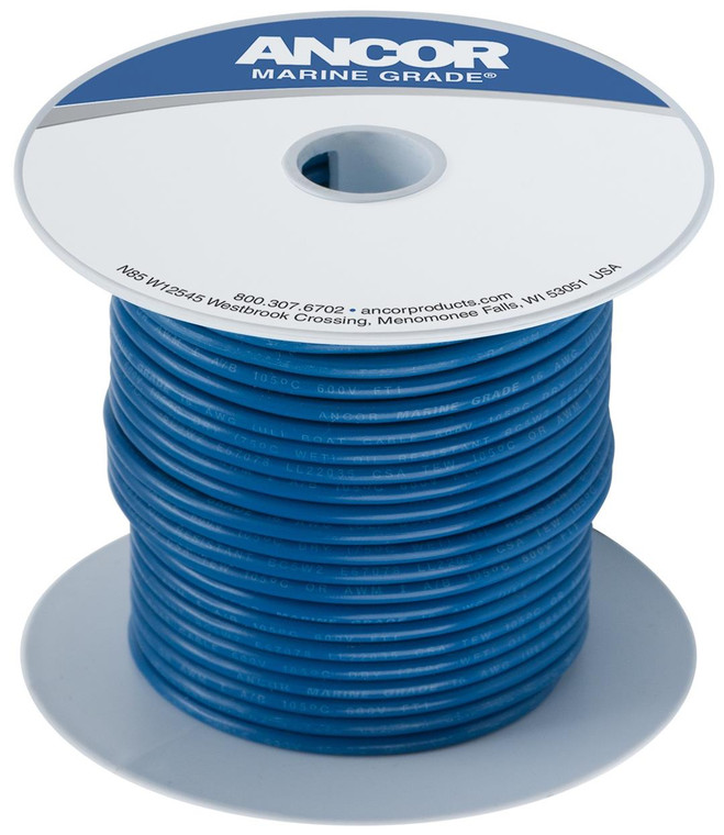 Ancor - 100' #16 Dk Blue Tinned Copper - 102110