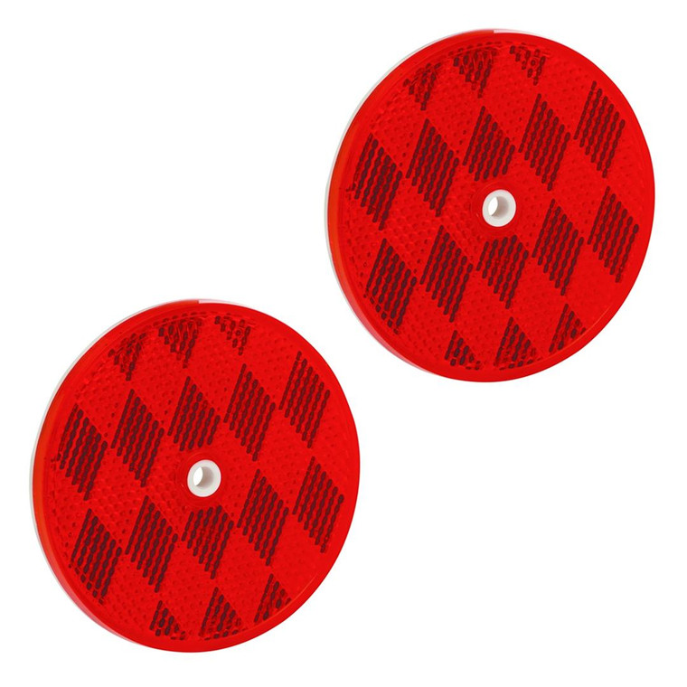 Bargman - Rnd Reflector Red W/hole - 74-68-010