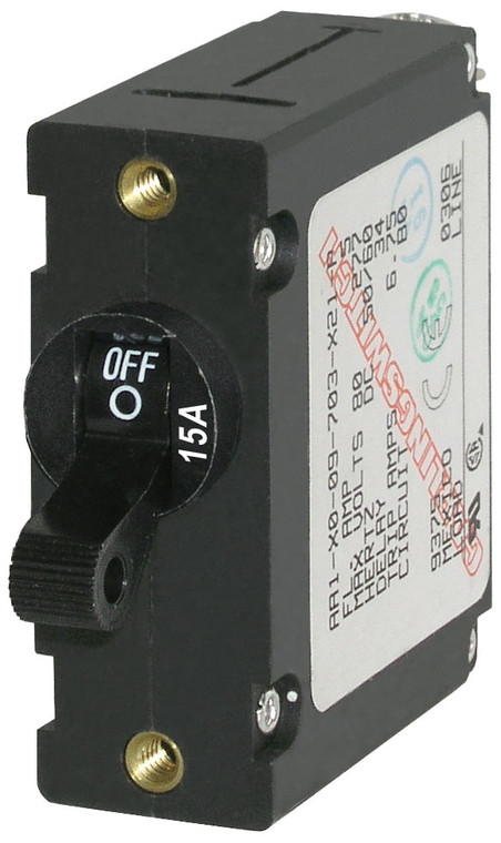 Blue Sea - Circuit Breaker Aa1toggle 15a Blk - 7208-BSS