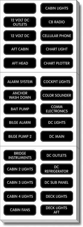 Blue Sea - Label Kit Dc Panel Extended - 8039-BSS