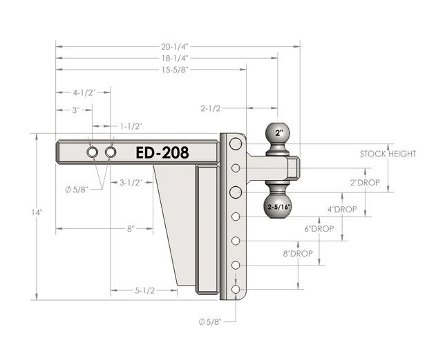 Bulletproof - 2.0' Extreme Duty 8' Drop/rise - ED208