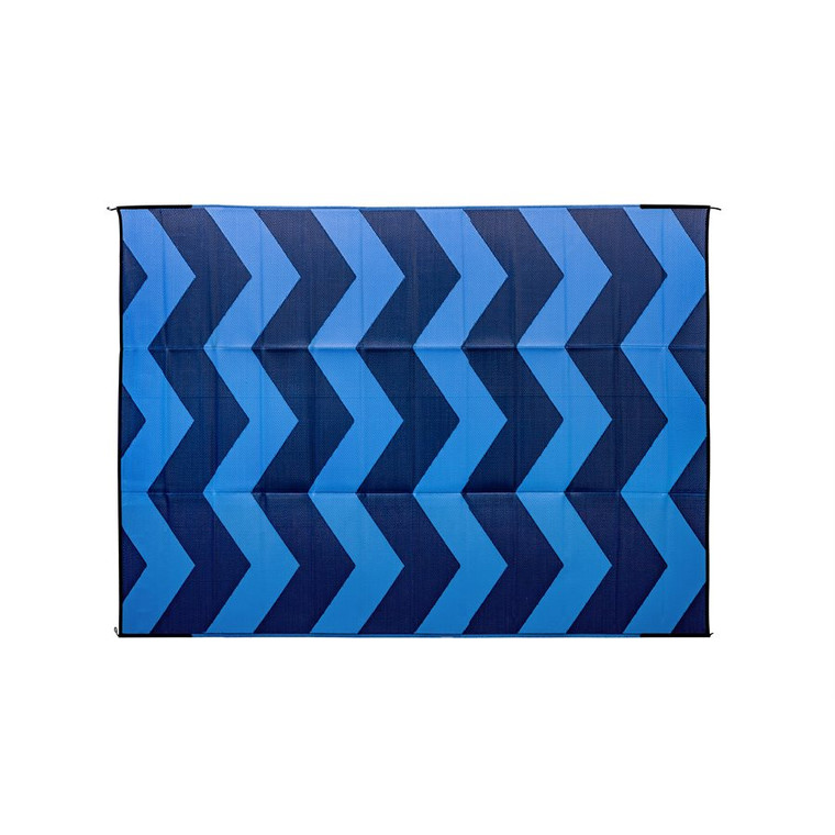 Camco - Outdoor Mat 9x12 Chevron Blue - 42858