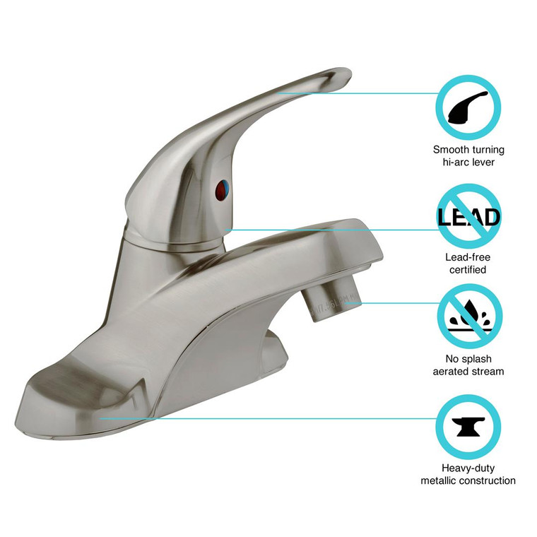 Dura Faucet - 1 Lever Rv Lavatry Faucet - DF-NML110-SN