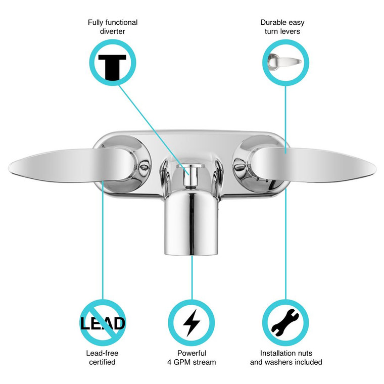Dura Faucet - Bath  Tub  & Shower - DF-SA110LH-CP