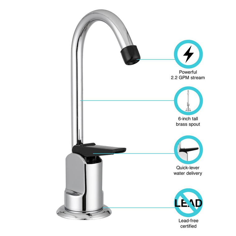 Dura Faucet - Fountain Faucet Chr Pol - DF-DF350-CP