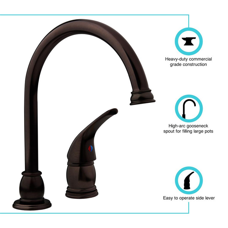Dura Faucet - Gse Neck Rv Kitchn Faucet - DF-NMK301-VB