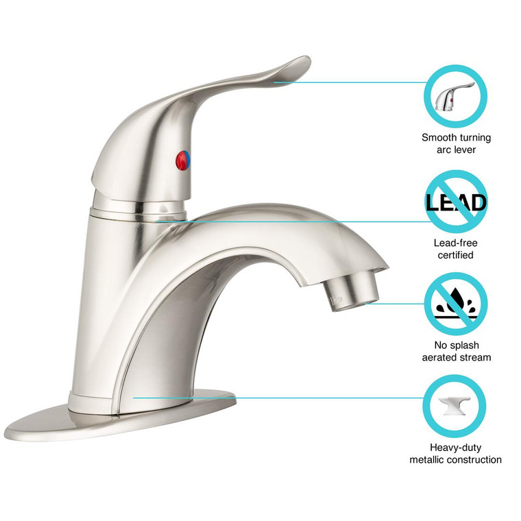 Dura Faucet - Heavy Duty Single Lever Arc Rv Lava - DF-NML202-SN
