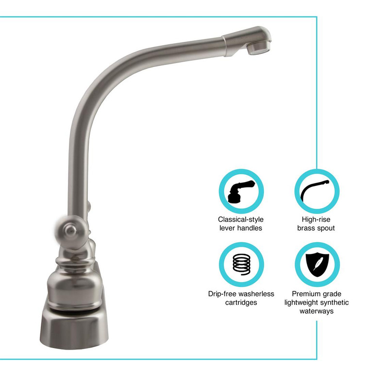 Dura Faucet - Hi-rise Rv Kitchen Faucet - DF-PK210C-SN