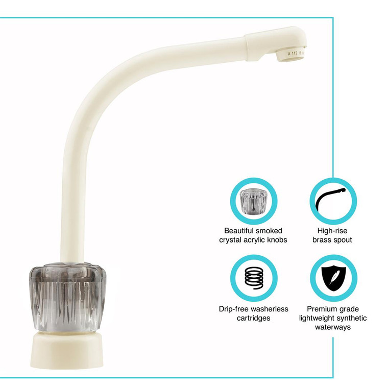 Dura Faucet - Hi-rise Rv Kitchen Faucet - DF-PK210S-BQ