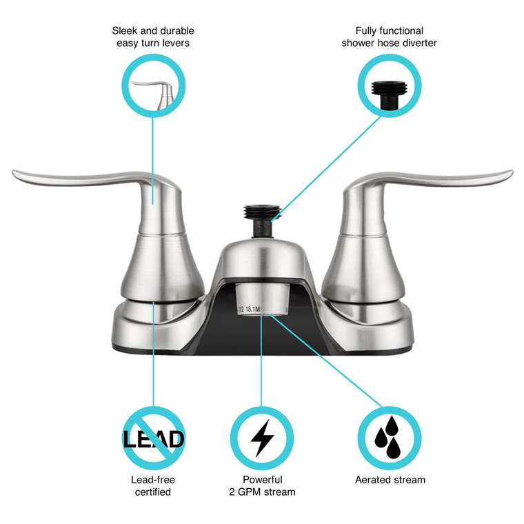 Dura Faucet - Lavatory Faucet - DF-PL720LH-SN