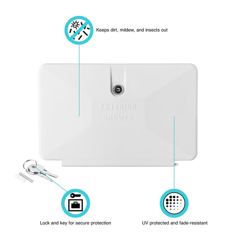 Dura Faucet - Rv Exterior Shower Box Door Only - - DF-SA170D-WT