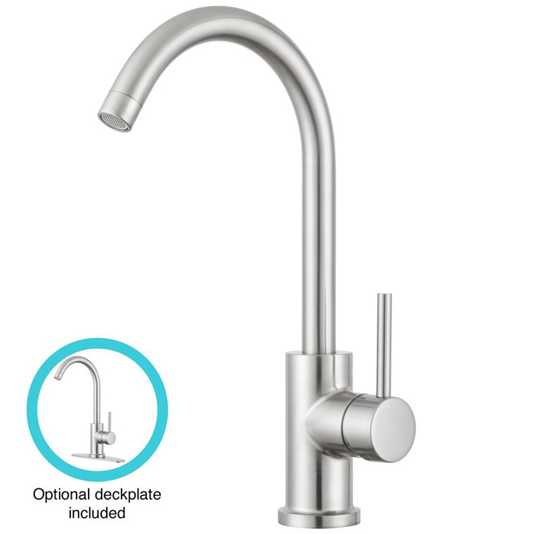 Dura Faucet - Rv Kitchen Faucet - Satin Nickle - DF-NMK531-SN