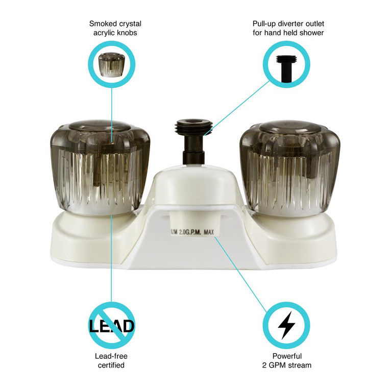 Dura Faucet - Rv Lavatory Faucet - DF-PL720S-BQ