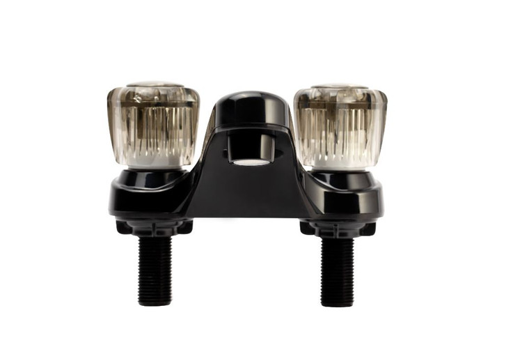 Dura Faucet - Rv Lavatory Faucet W/smoked Acrylic - DF-PL700S-BK