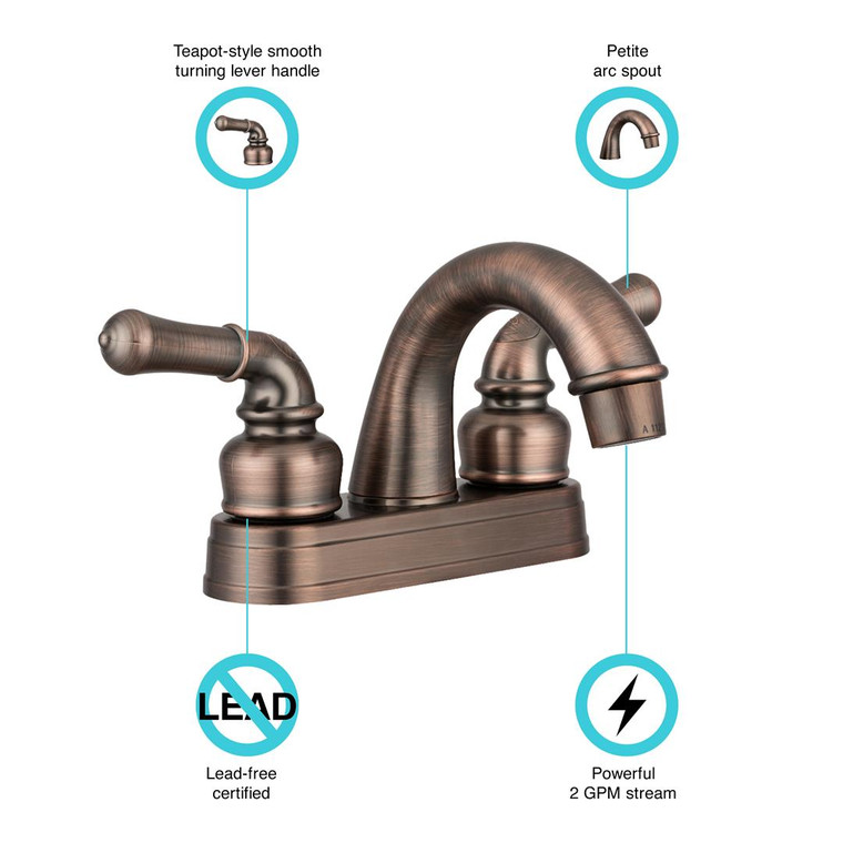 Dura Faucet - Rv Lavatoryfaucet Oilbrnz - DF-PL620C-ORB