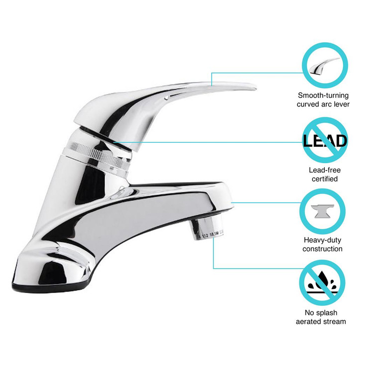 Dura Faucet - Single   Lav Crm Pol - DF-PL100-CP