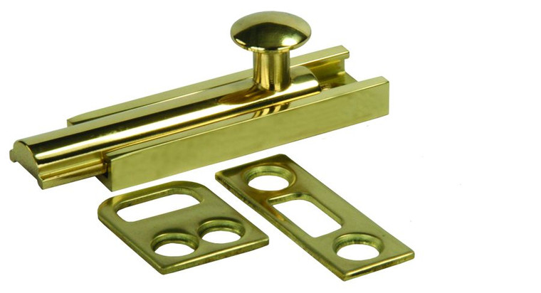 Jr Products - 3' Surface Bolt  Brass - 20635