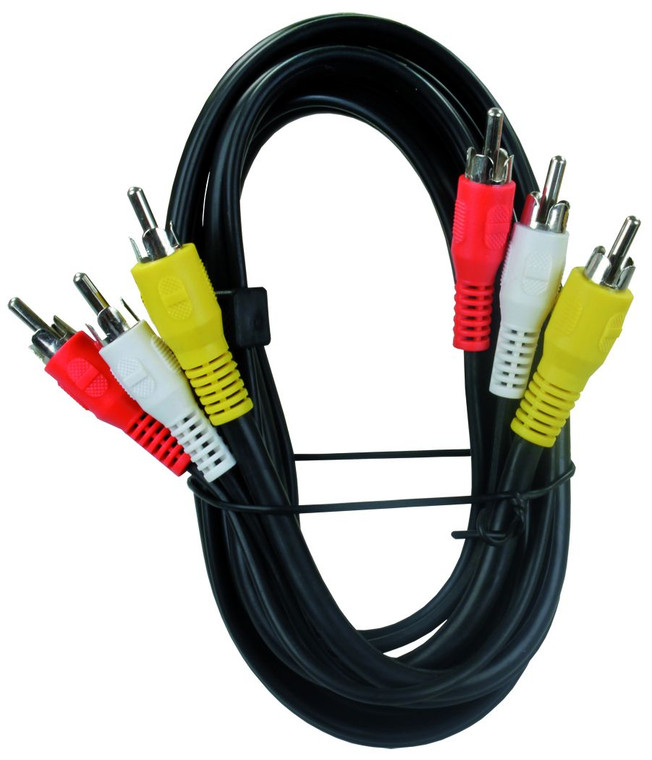 Jr Products - 6' Rca/a-v Triple Cable - 47935