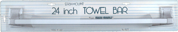 Magic Mounts - 24 Inch Towel Bar 1pk Whi - 4572W