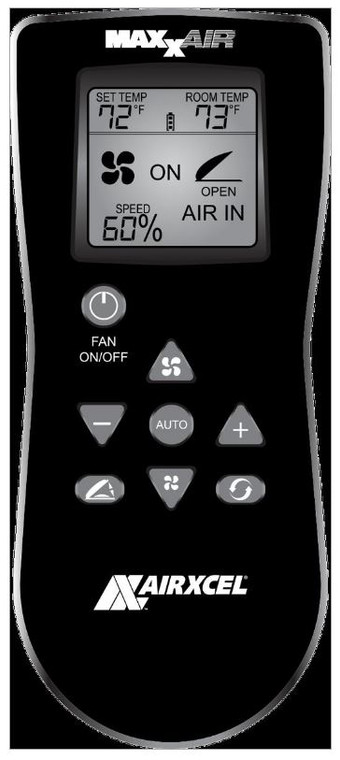 Maxxair Vent - Hand Held Remote Black Exhaust Only - 00A01150K