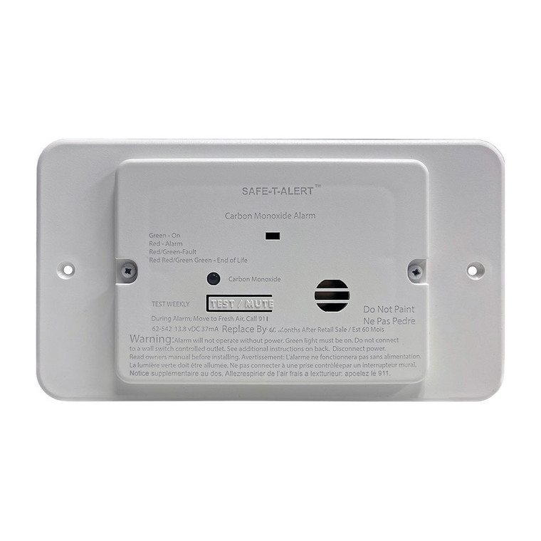 Mti Industry - Carbon Monoxide Alarm - White Flush - 62-542-WT-TR