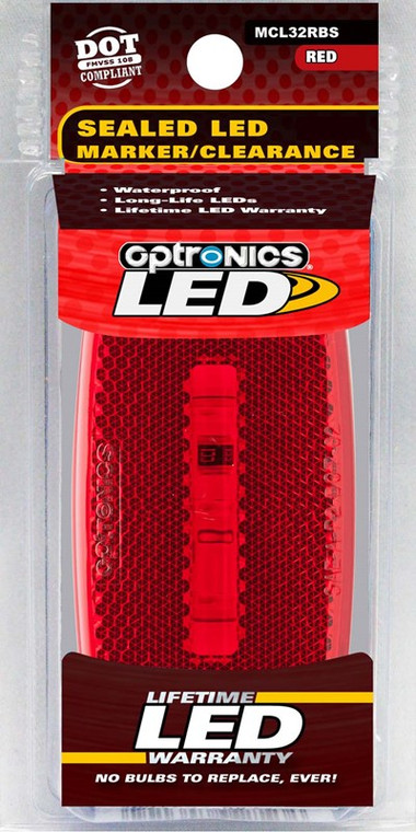 Optronics - Led M/c;oval;blk; Red - MCL32RBS