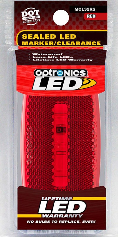 Optronics - Led M/c;oval;wht; Red - MCL32RS