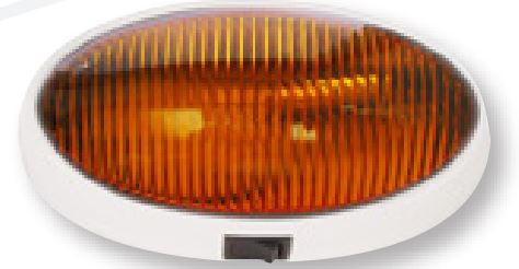Optronics - Porch Light  Oval  W/sw Amb - RVPL7AP