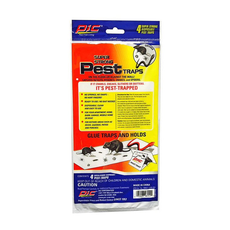 Pic Corp - Glue Trap 4pk  Spider&snake Trap - GPT4