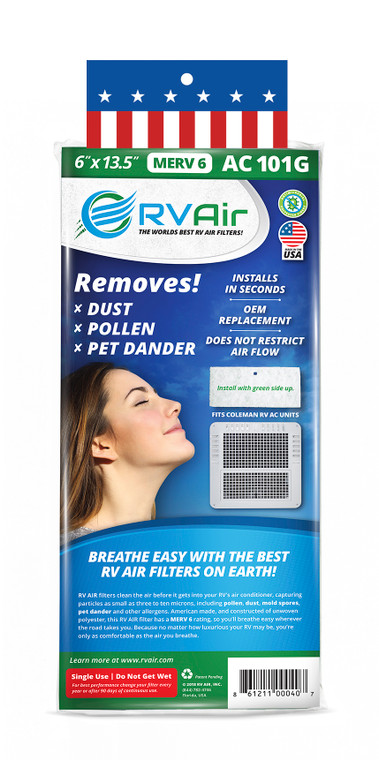 Rv Air Inc. - Coleman Oem Sure Cut Merv-6 Ac Fltr - AC 101G