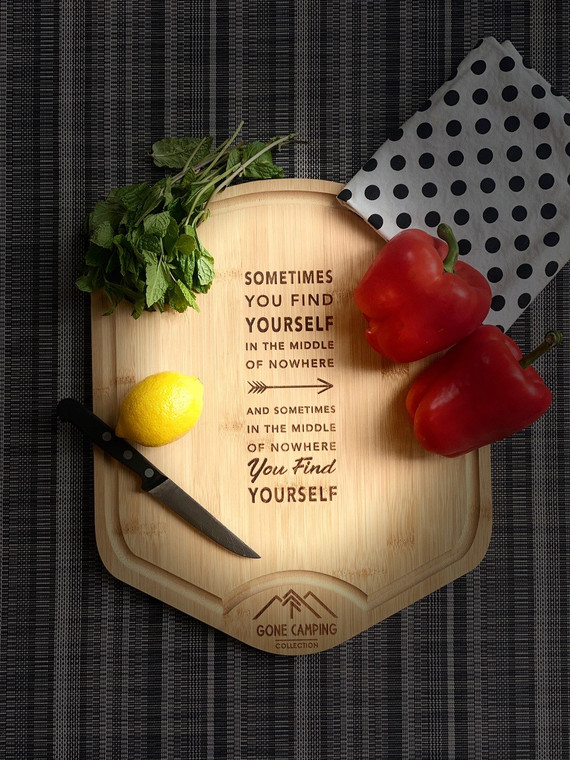 Trail Sphere - Bamboo Cutting Board - Day - GCCBD05