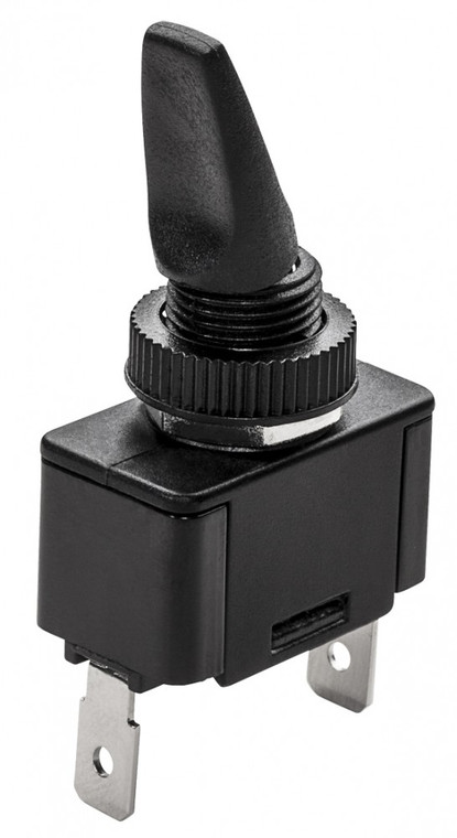 Whitecap Ind - Black Toggle Switch (mom. On/off) - S-8077C