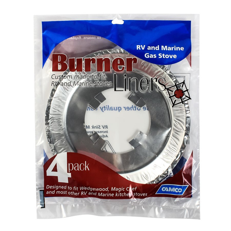 Camco - 4pk Stove Burner Liners - 43800