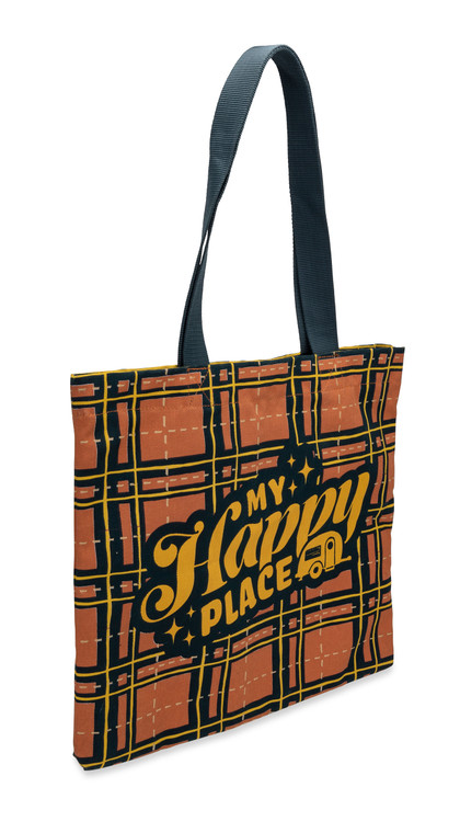 Camco 53482 Life Is Better At The Campsite Tote Bag - My Happy Place, Red Plaid - 53482 Camco 53482 Life Is Better At The Campsite Tote Bag - My Happy Place, Red Plaid - 53482