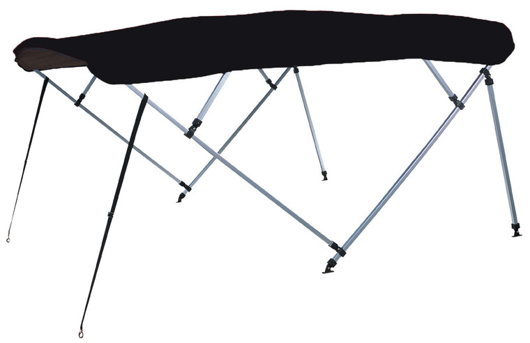 Carver S(8sq)4893ub-02 8'l 4-bow Sq Tube Pontoon Bimini Top Kit - 48"h, Fits 96"-102" W, Black - S(8SQ)4893UB-02